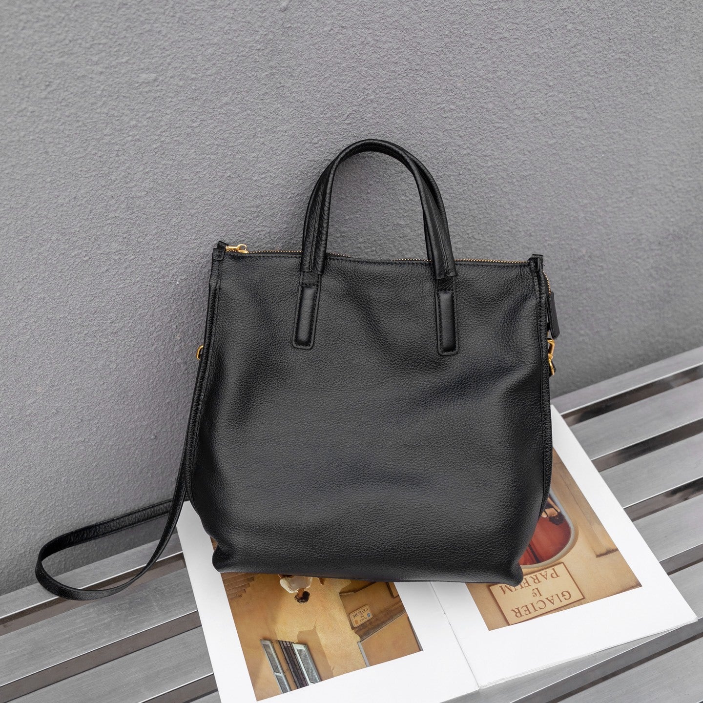 Sarah Express Top-grain Leather Versatile Crossbody Tote Bag