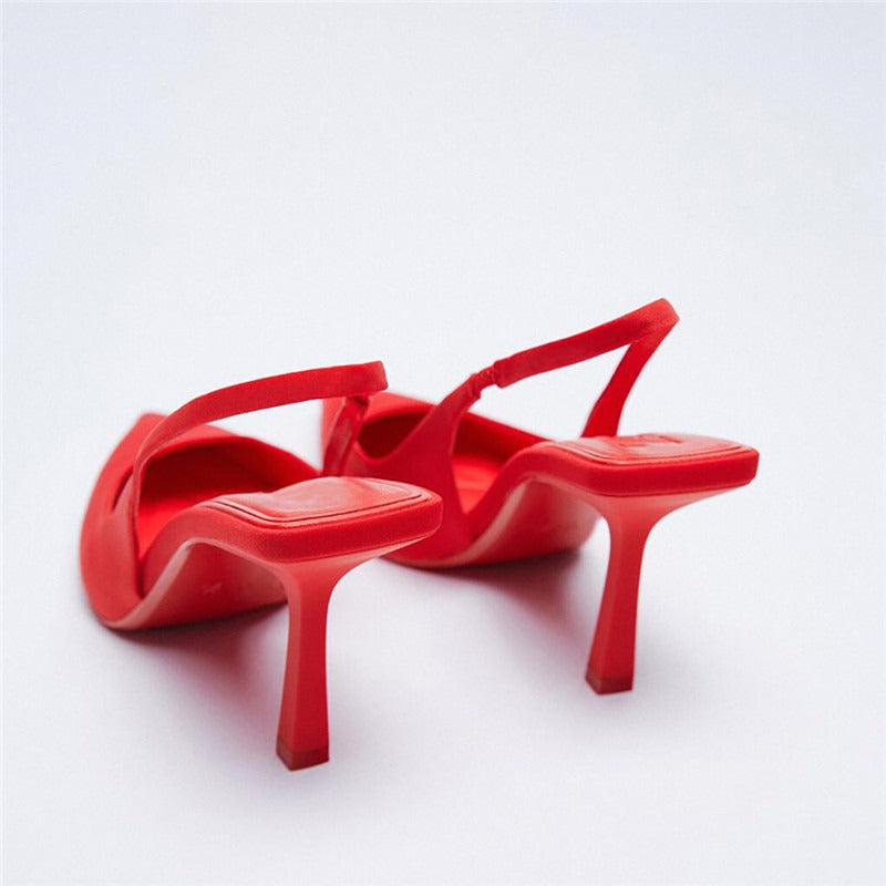 Sarah Express Pointed Toe Slingback Stiletto Pumps