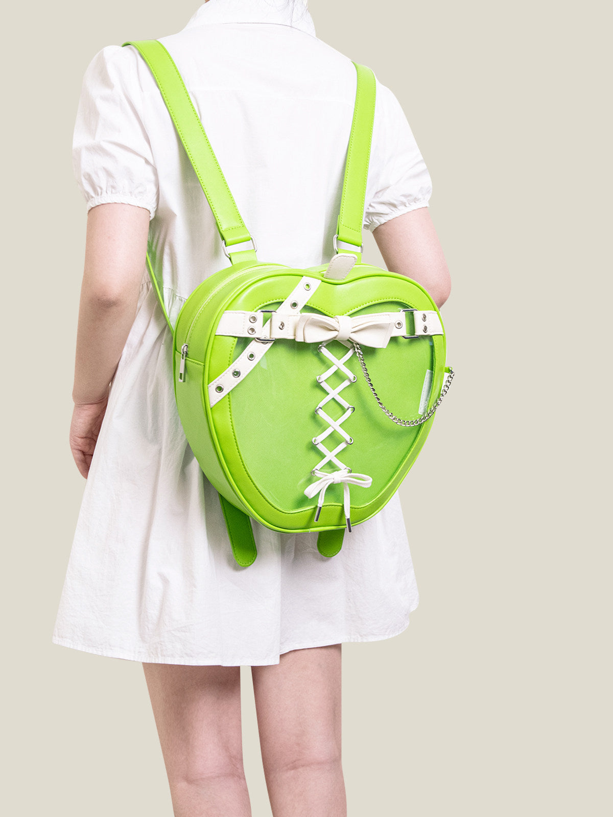 Sarah Express Gothic Bow Backpack with Chain Strap