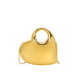 Sarah Express Heart Shaped Acrylic Evening Crossbody Bag Gold