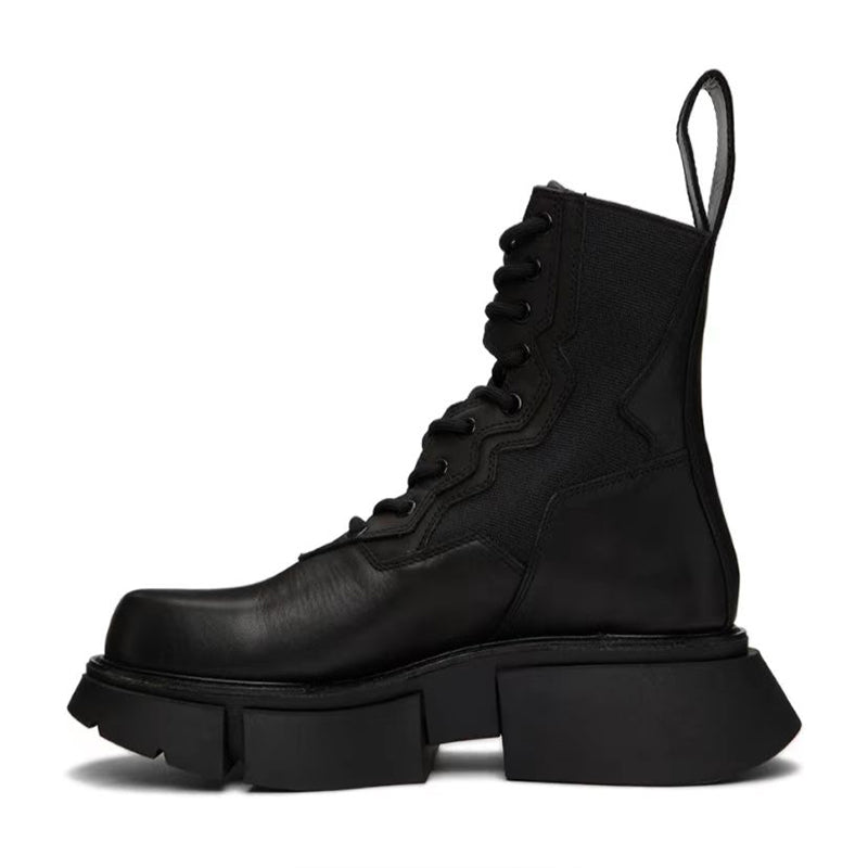 Sarah Express Men's Leather Thick Sole Martin Boots