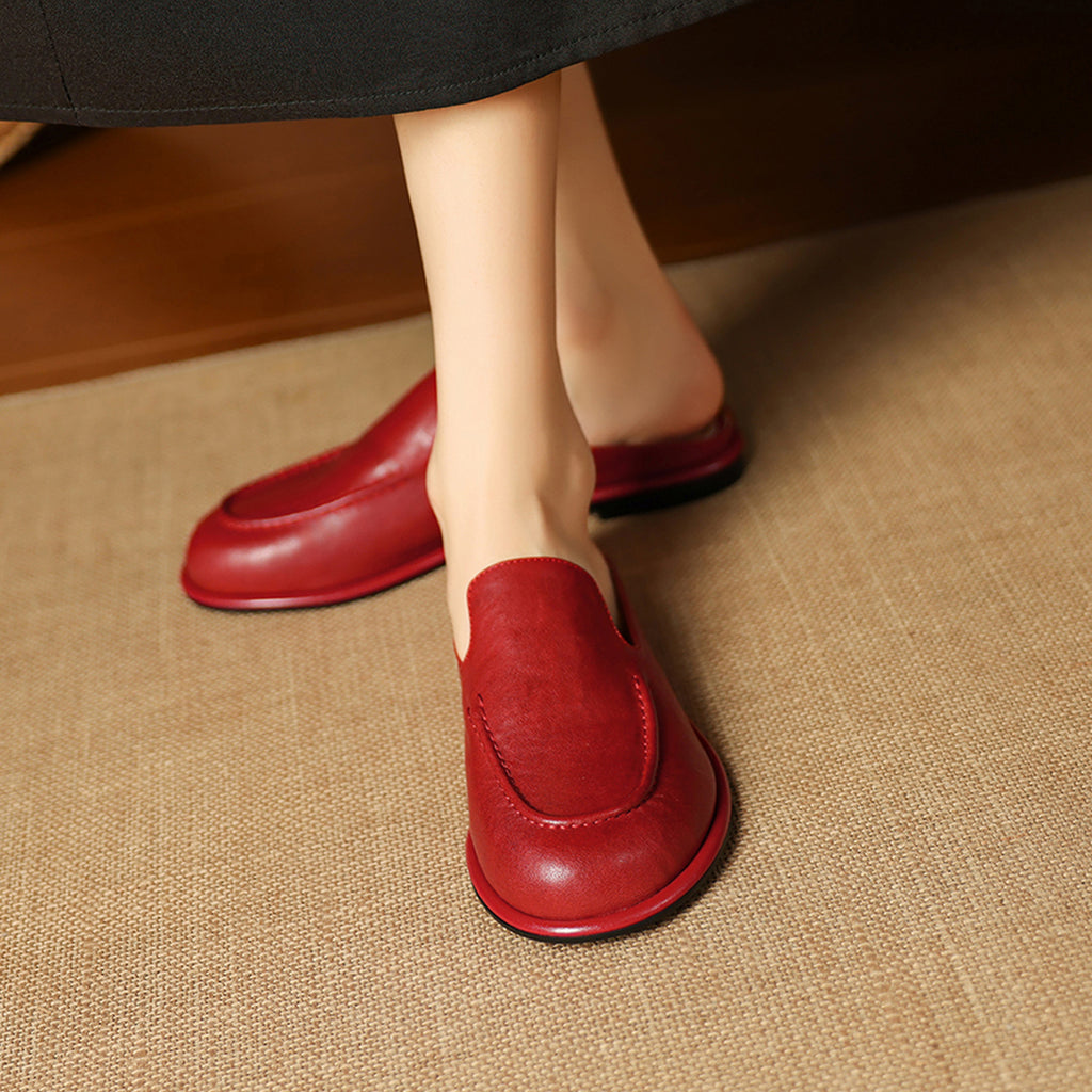Sarah Express Handmade Sheepskin Loafer Mules