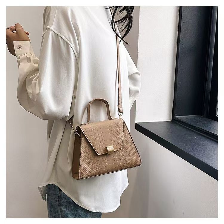 Sarah Express Structured Square PU Leather Crossbody Bag