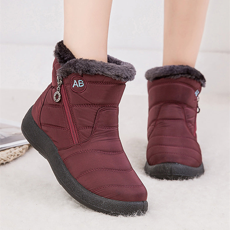 Sarah Express Waterproof Plush Lined Winter Ankle Boots