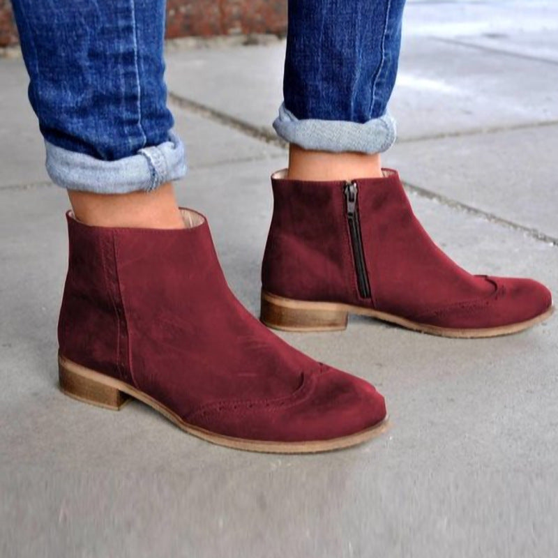Sarah Express Waterproof Platform Ankle Boots Side Zipper