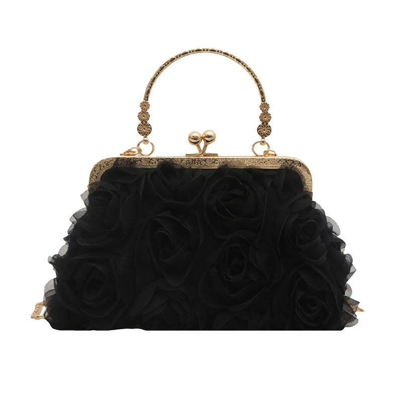 Sarah Express Rose Pattern Chain Strap Crossbody Bag
