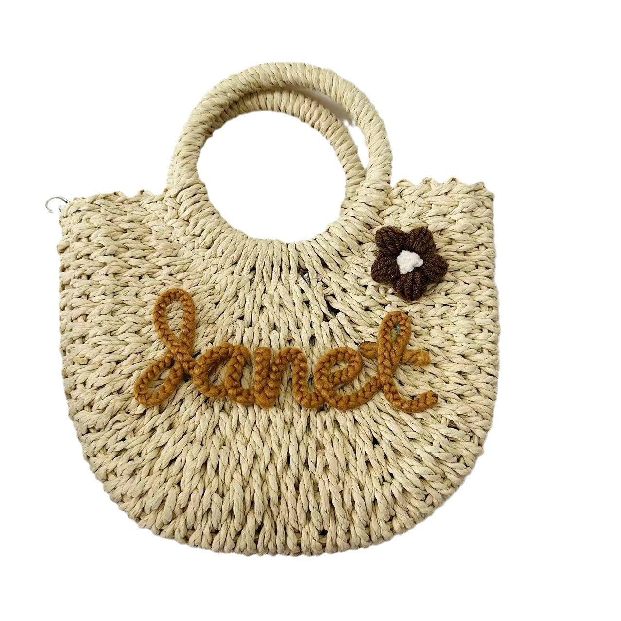 Sarah Express Woven Grass Straw Crossbody Handbag