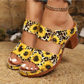 Graffiti Platform High-Heel Slide Sandals – sole profile alternate view 6