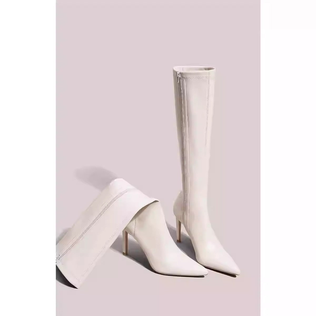 Sarah Express Solid Color Stiletto Over-the-Knee Boots