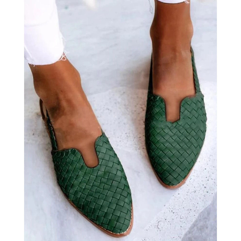 Sarah Express Pointed Toe Knit Slip-On Sandals