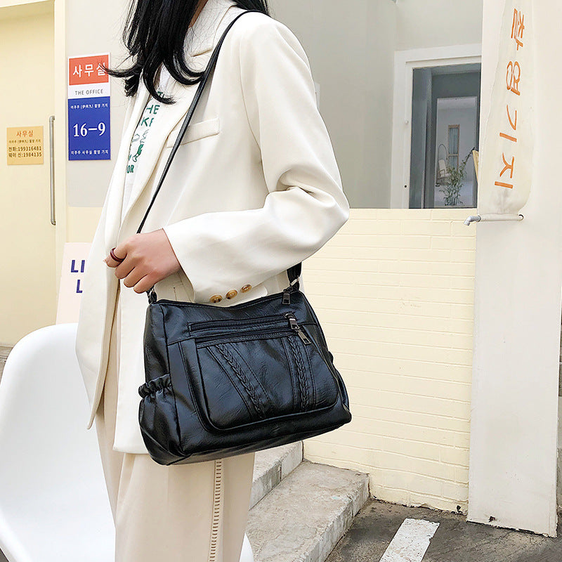 Sarah Express Soft PU Leather Crossbody Shoulder Bag