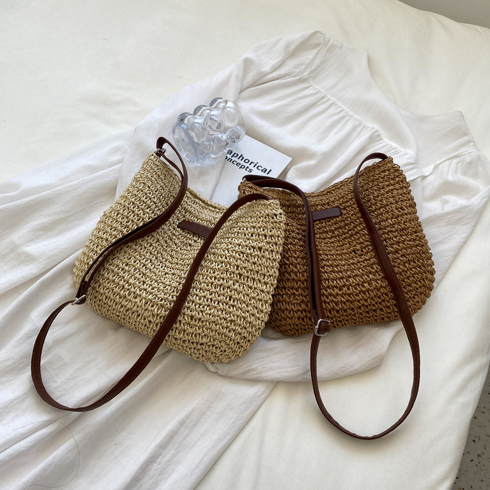 Sarah Express Handwoven Straw Tote Beach Handbag