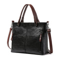 Sarah Express Retro Horizontal Square Travel Handbag Black