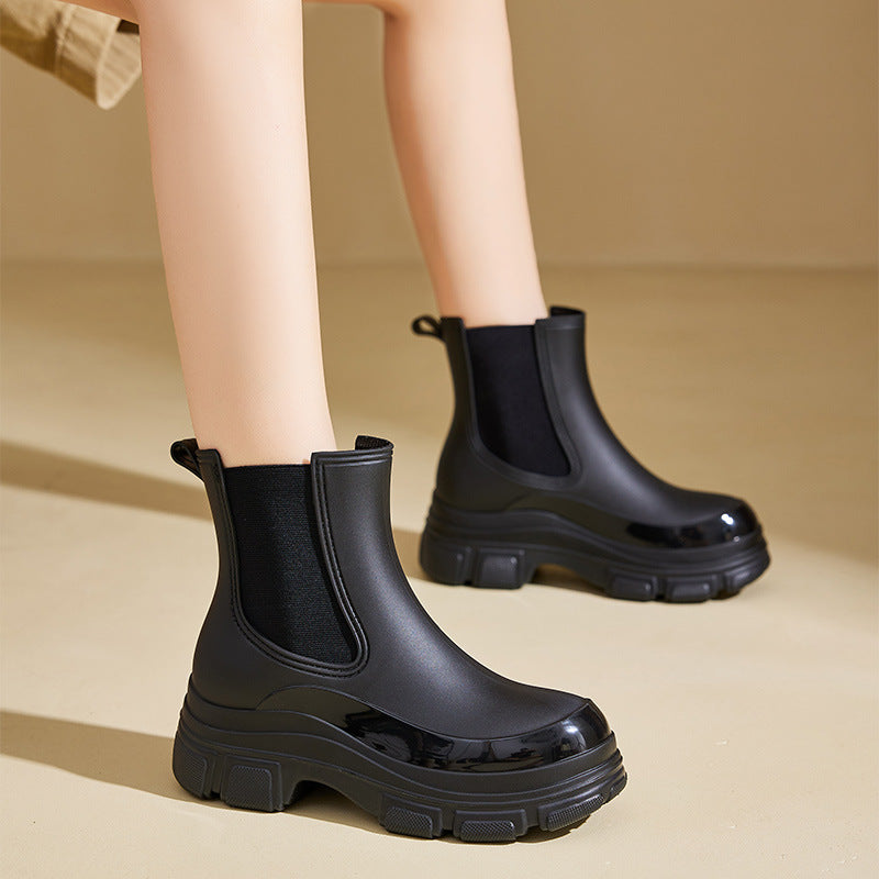 Sarah Express Waterproof Mid-Calf Martin Rain Boots