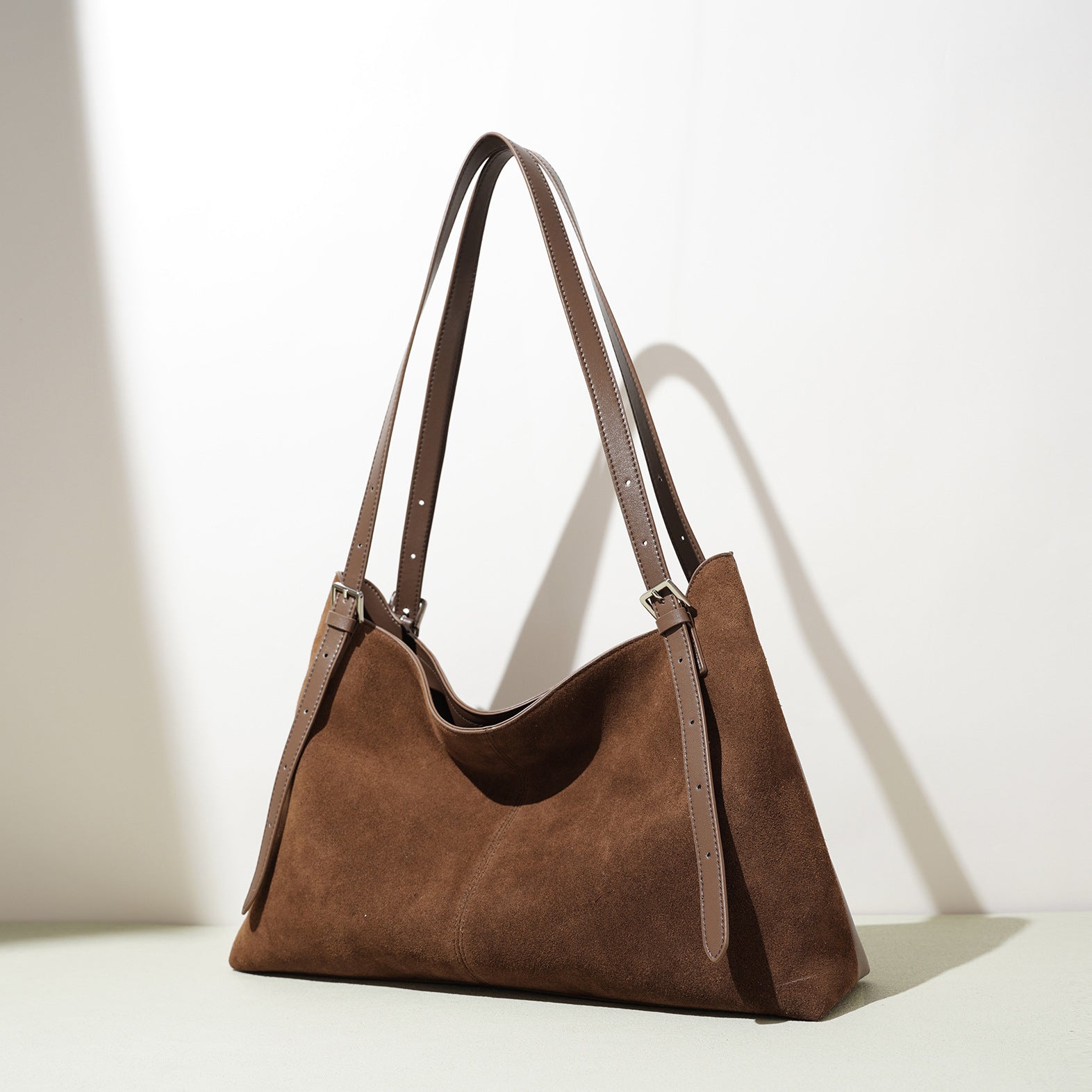 Sarah Express Premium Suede Effect Horizontal Tote Bag