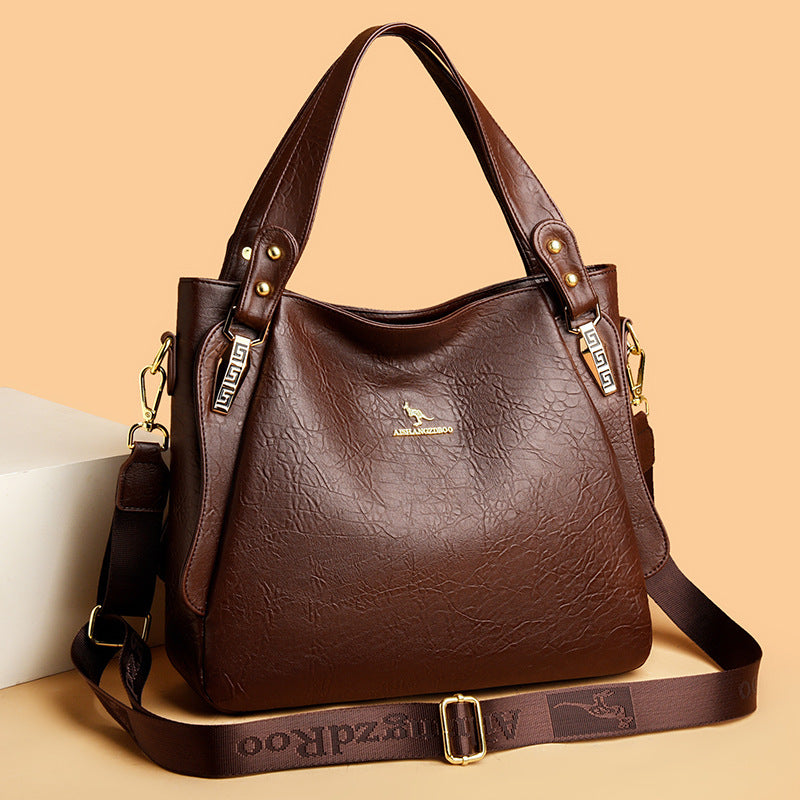 Sarah Express Elegant High-Capacity PU Leather Tote Bag