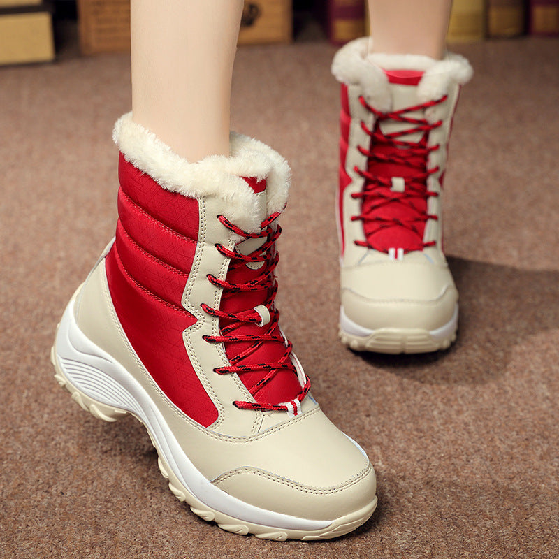 Sarah Express Plush Lined Wedge Snow Ankle Boots