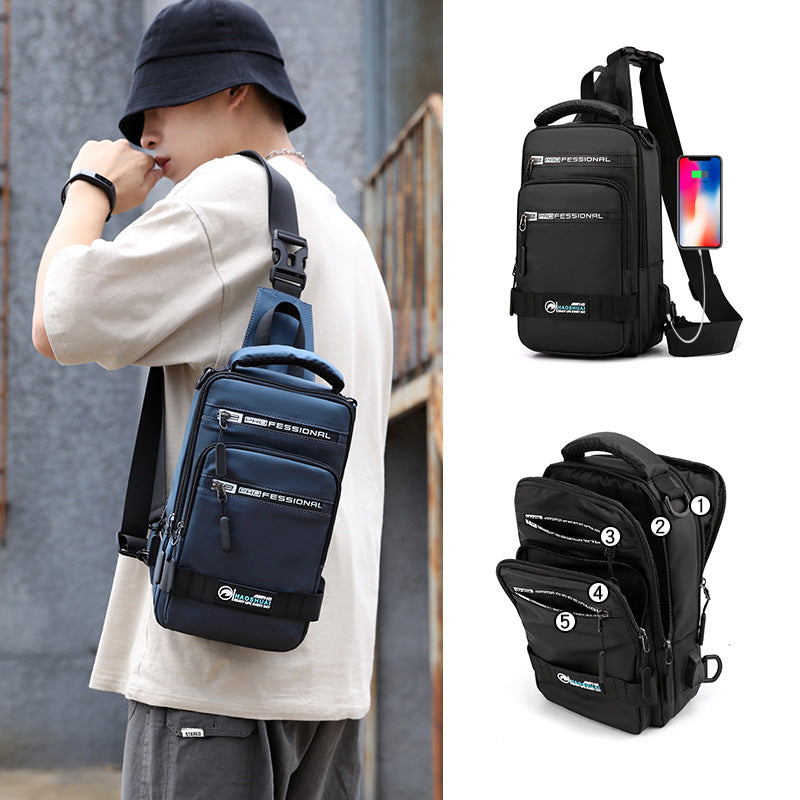 Sarah Express Multifunction Nylon Crossbody Chest Bag