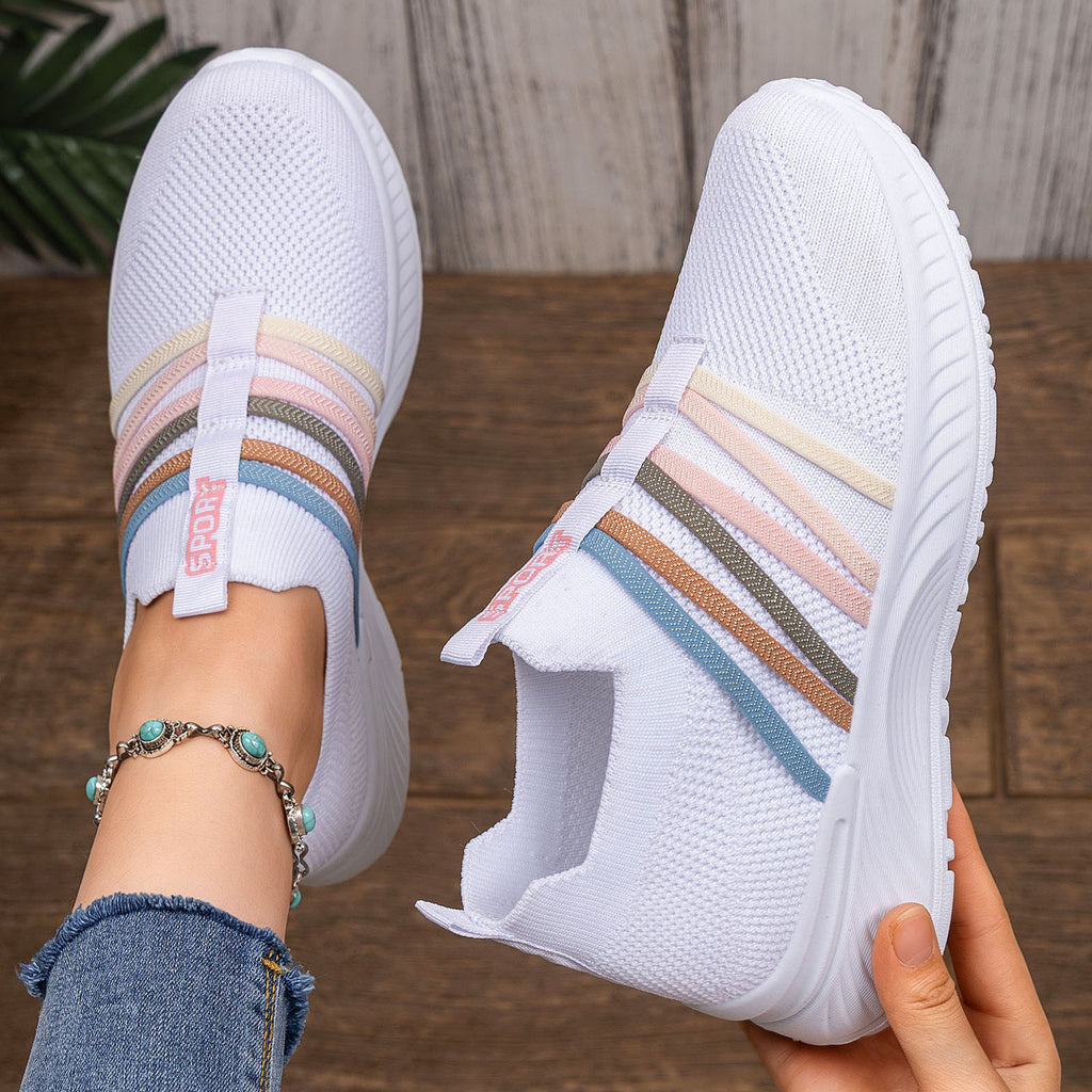 Sarah Express Breathable Flyknit Slip-On Casual Sneakers