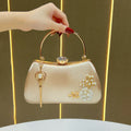 Sarah Express Pearl Embellished Tassel Evening Handbag Gold