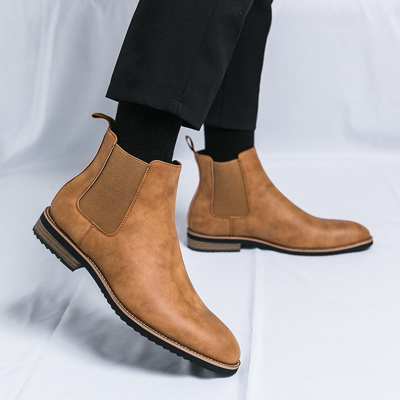 Sarah Express Men's Classic Pointed Toe Chelsea Boots
