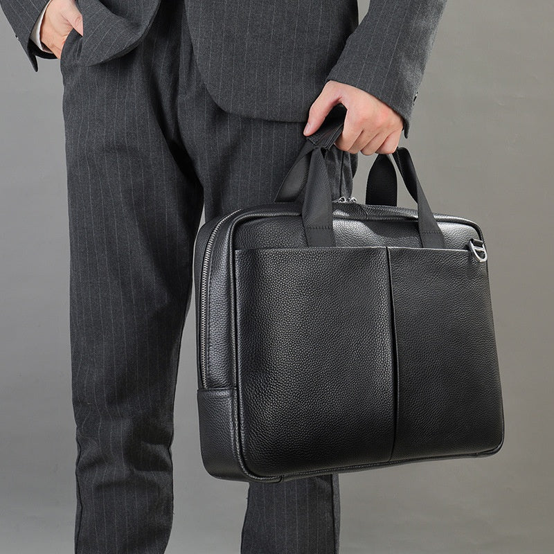 Sarah Express Genuine Leather Business Commute Briefcase