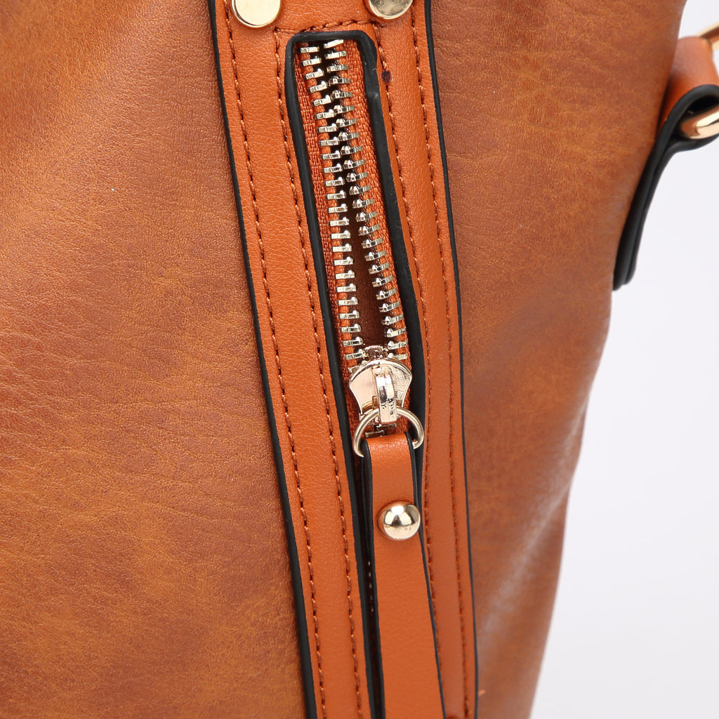 Sarah Express Vintage Style Structured Tote Bag