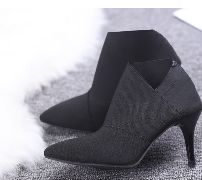 Sarah Express Pointed Toe Stiletto Ankle Boots