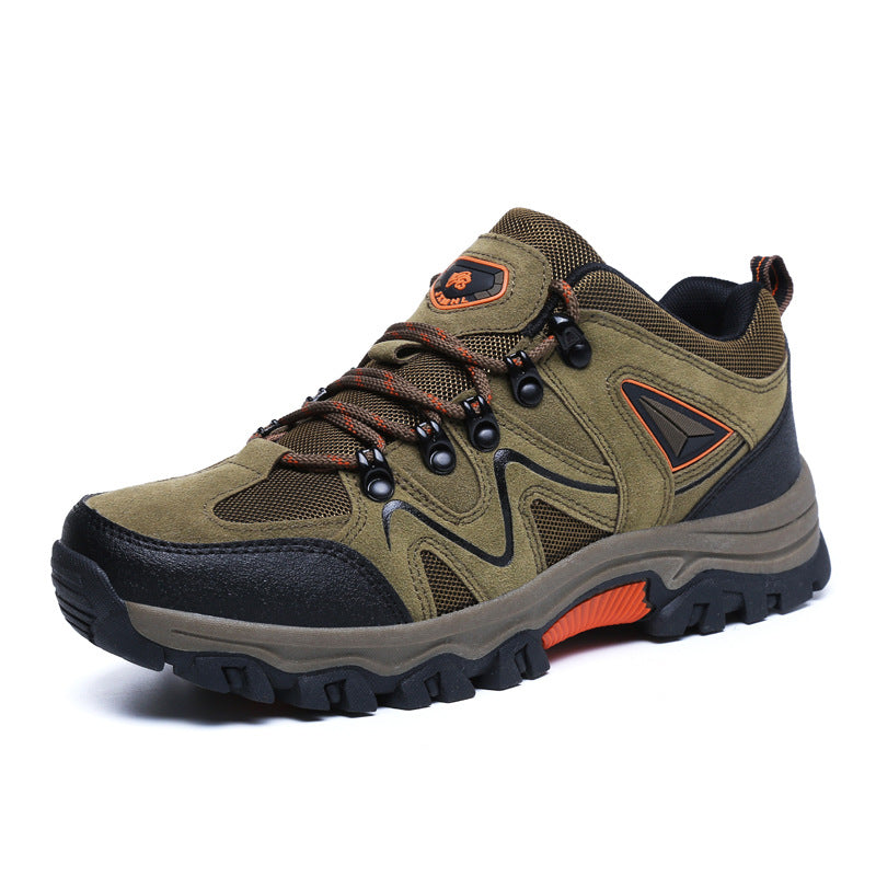 Sarah Express Men's Suede Low Top Hiking Shoes