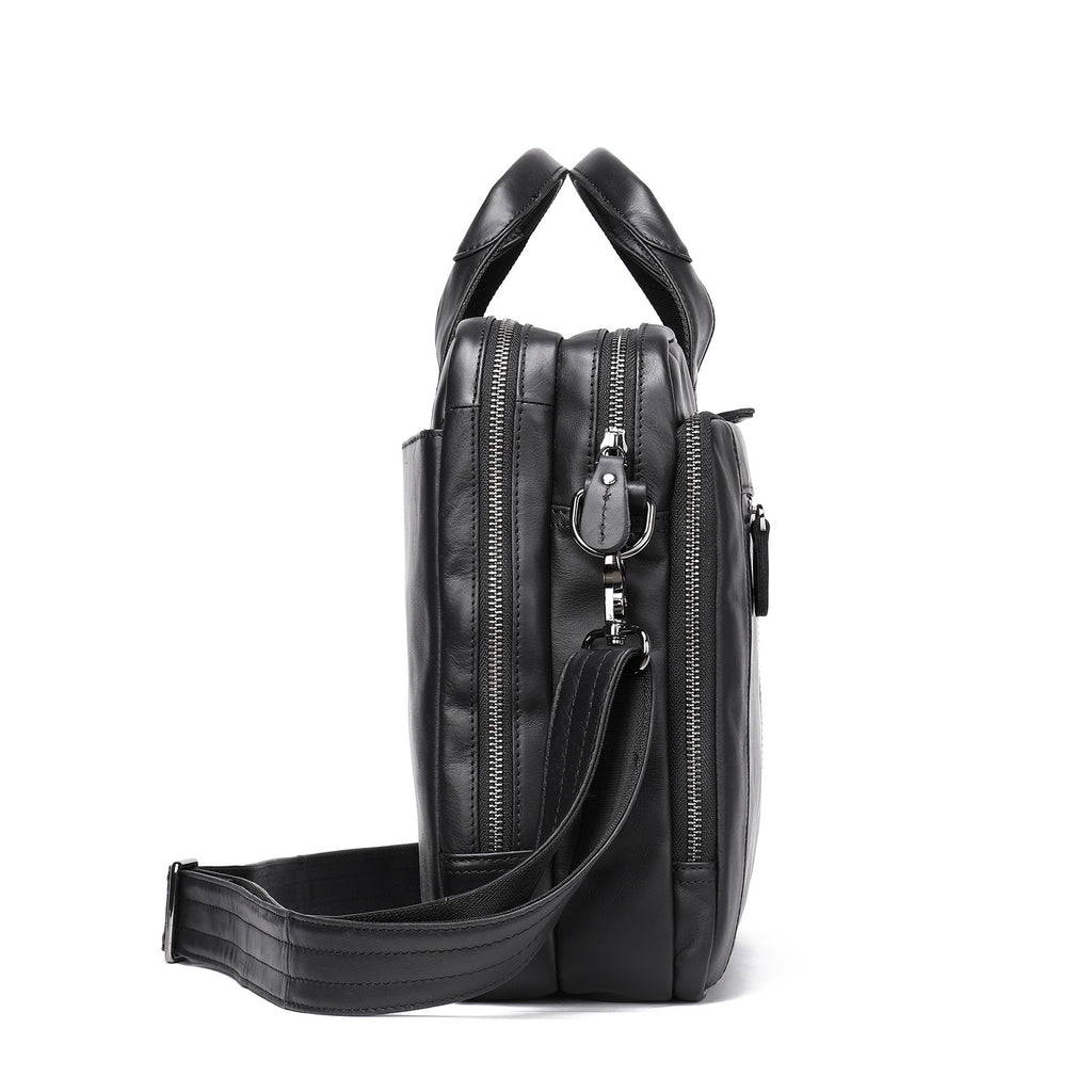 Sarah Express Retro Genuine Leather Business Briefcase