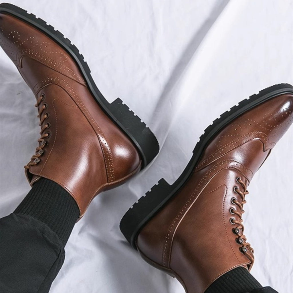 Sarah Express Men's Brogue Mid Top Work Boots