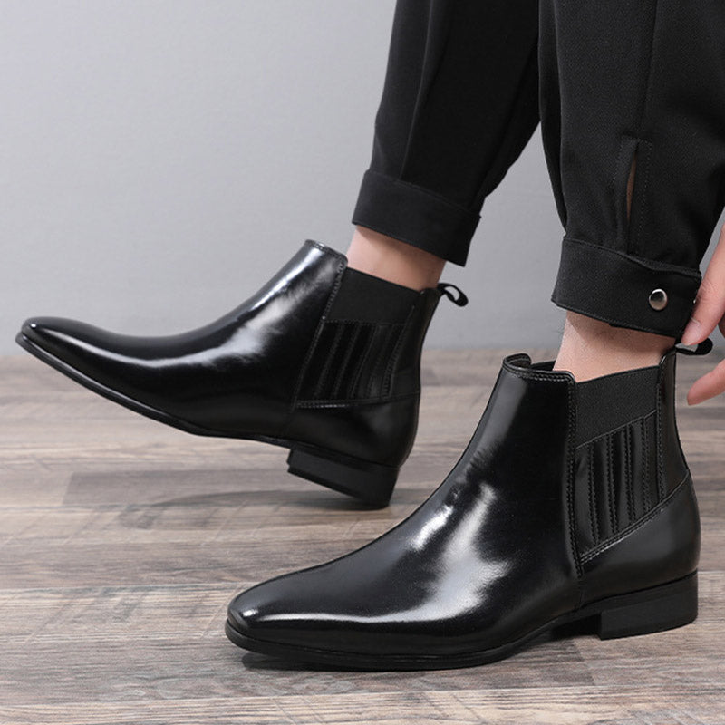 Sarah Express Men's Pointed Toe Chelsea Boots