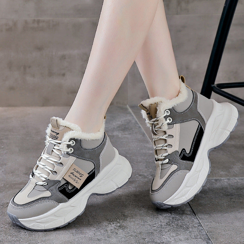 Sarah Express Women's Fleece-Lined Winter Casual Sneakers