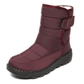 Sarah Express Plush Lined Waterproof Winter Ankle Boots Red