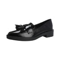 Sarah Express Pointed-Toe Tassel Loafers Slip-On Shoes Black