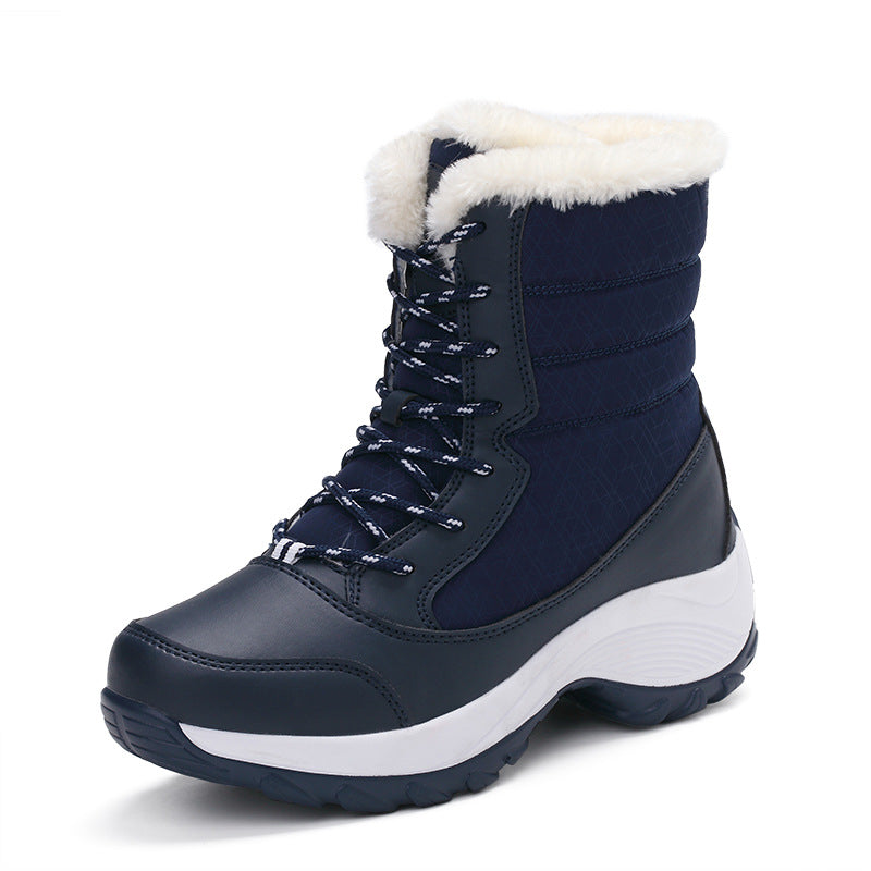 Sarah Express Women's Waterproof Winter Lace-Up Snow Boots