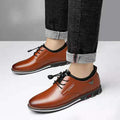 Sarah Express Men's Round Toe Casual Slip-On Flats Brown