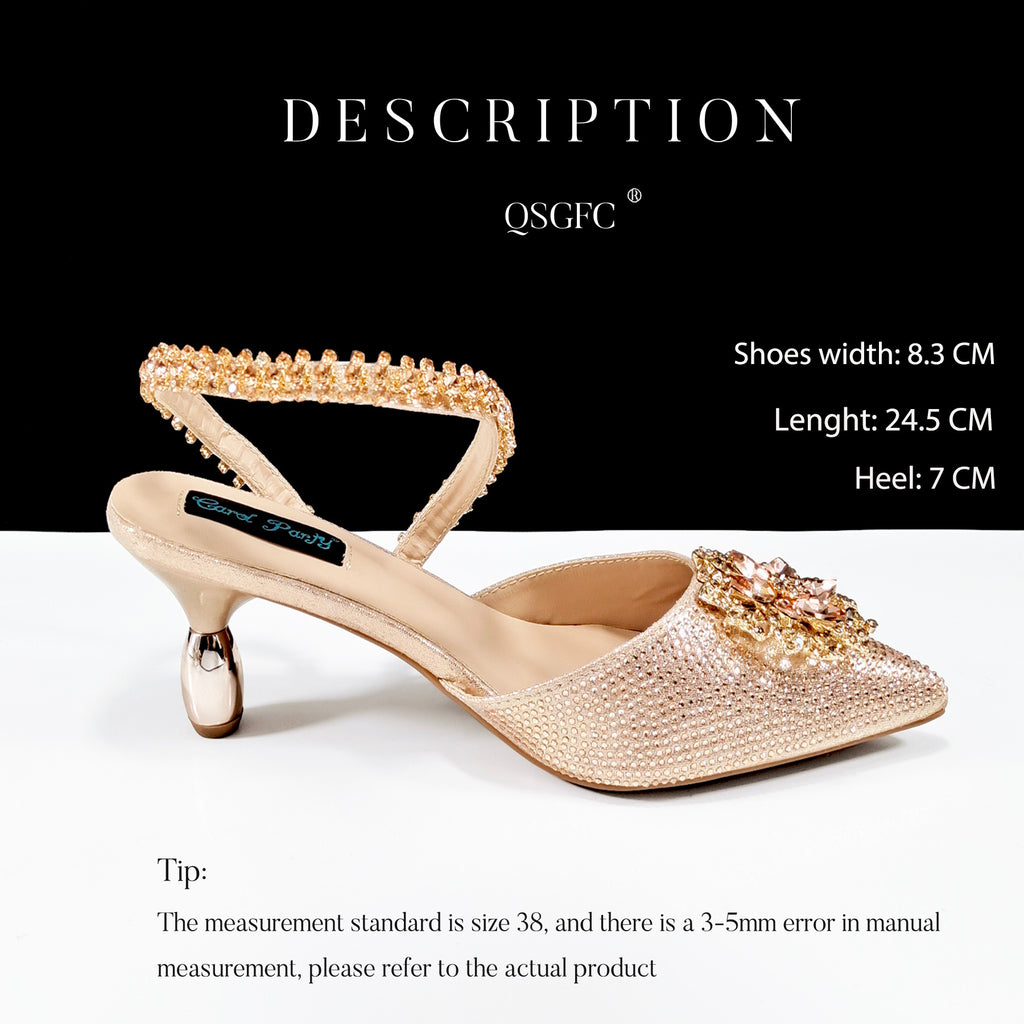 Sarah Express Rhinestone Embellished Clutch and Heel Set
