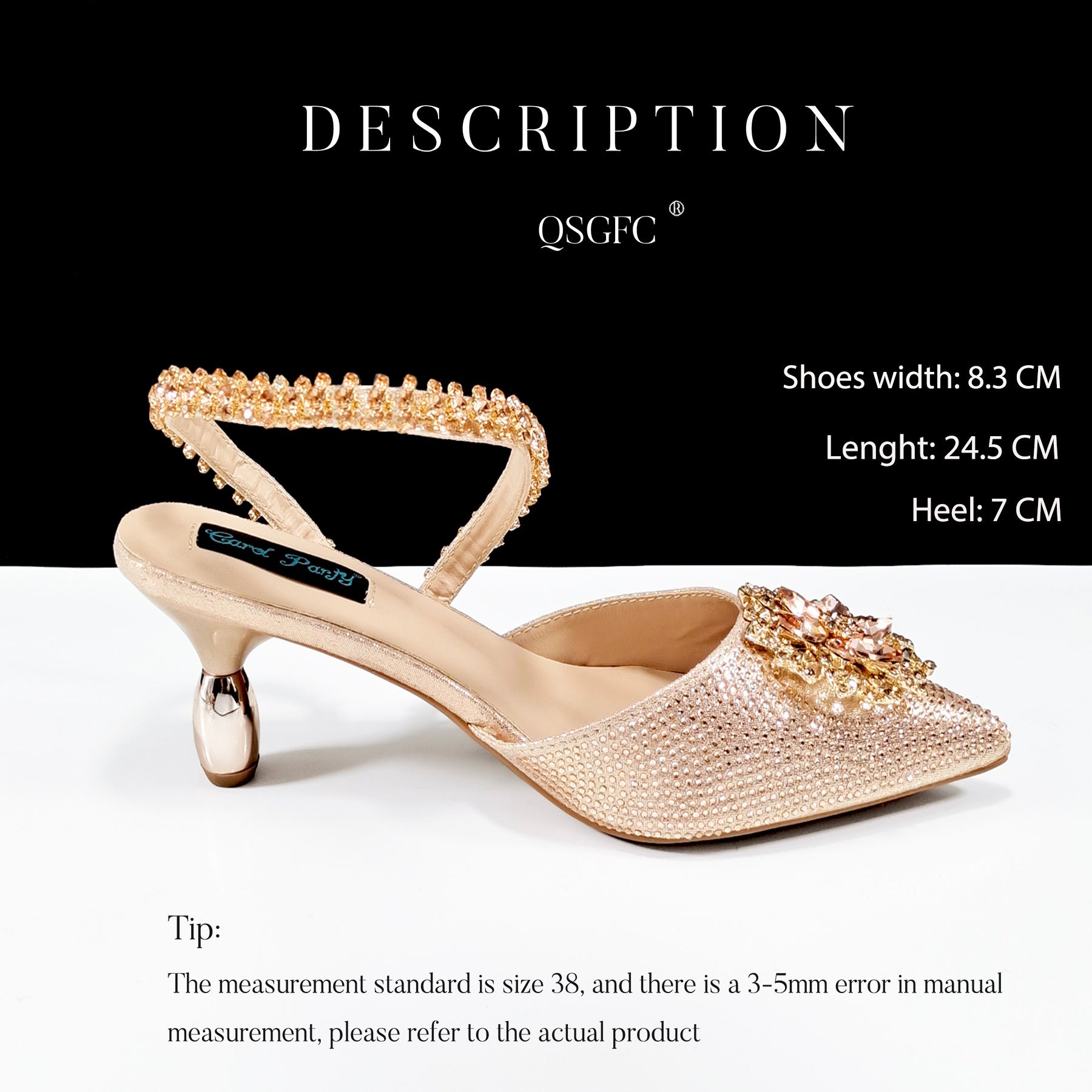 Sarah Express Rhinestone Embellished Clutch and Heel Set