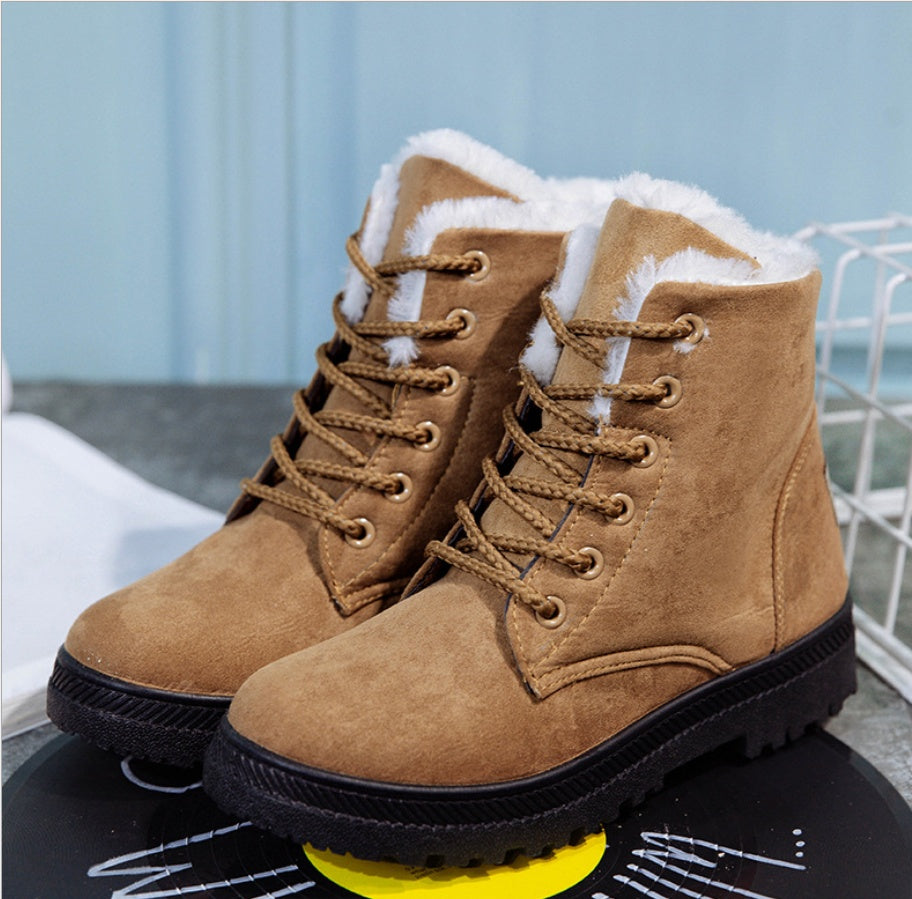 Sarah Express Women's Plush Lined Waterproof Snow Boots
