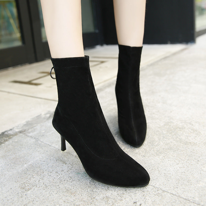 Sarah Express Women's Elastic Ankle Boots