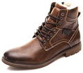 Sarah Express Men's Classic Lace-Up Winter Boots Brown