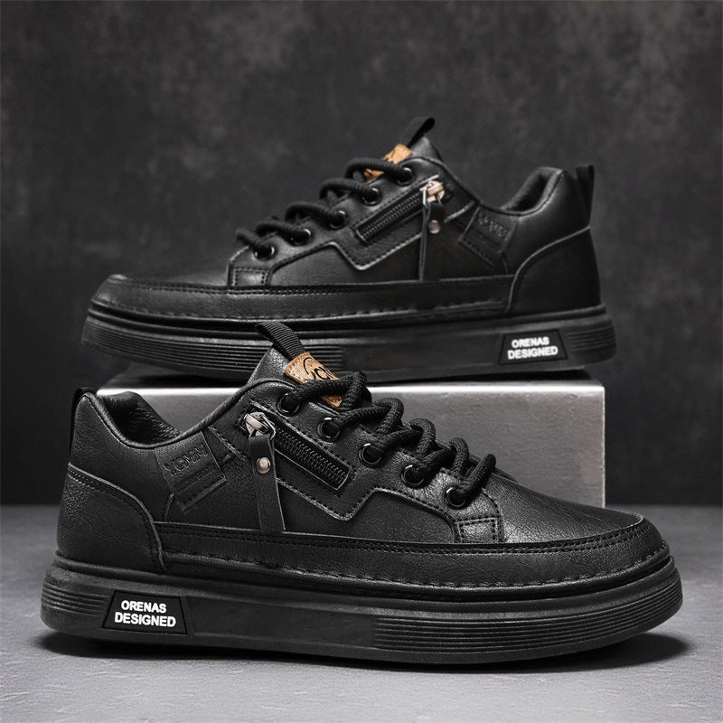 Sarah Express Casual Solid Color Lace Up Sneakers