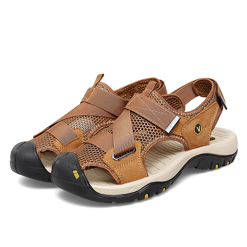 Sarah Express Men's Closed-Toe Mesh Outdoor Sandals