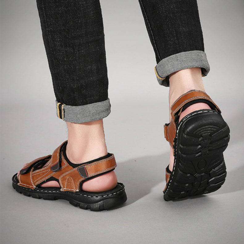 Sarah Express Men's Adjustable Velcro Outdoor Sandals