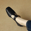 Sarah Express Retro Square Toe Mary Jane Pumps Black