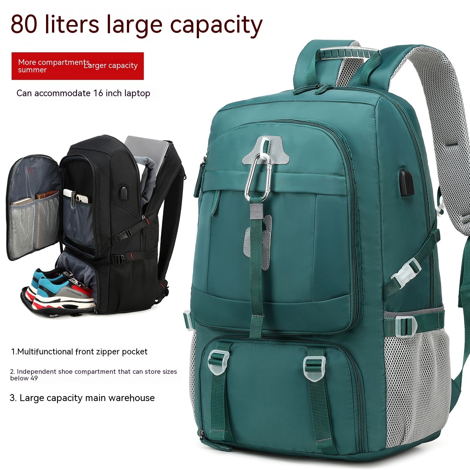 Sarah Express Large Capacity Business Travel Laptop Backpack