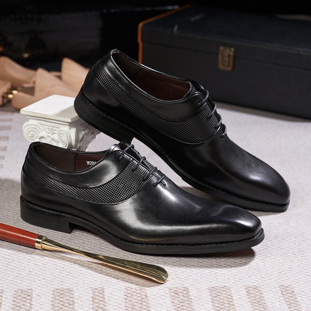 Sarah Express Pointed Toe Business Formal Leather Shoes