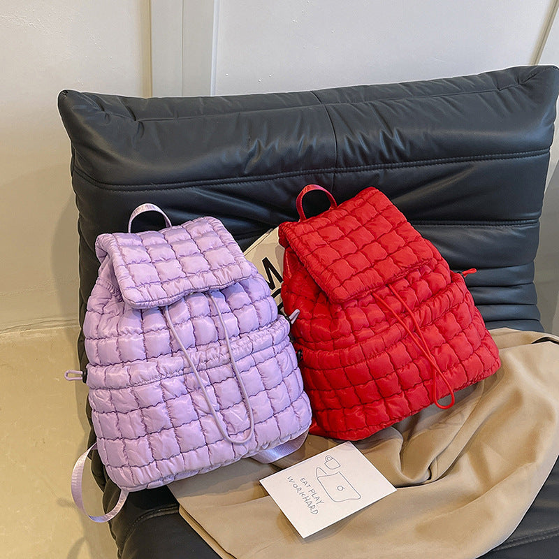Sarah Express Quilted Padded Lightweight Travel Backpack