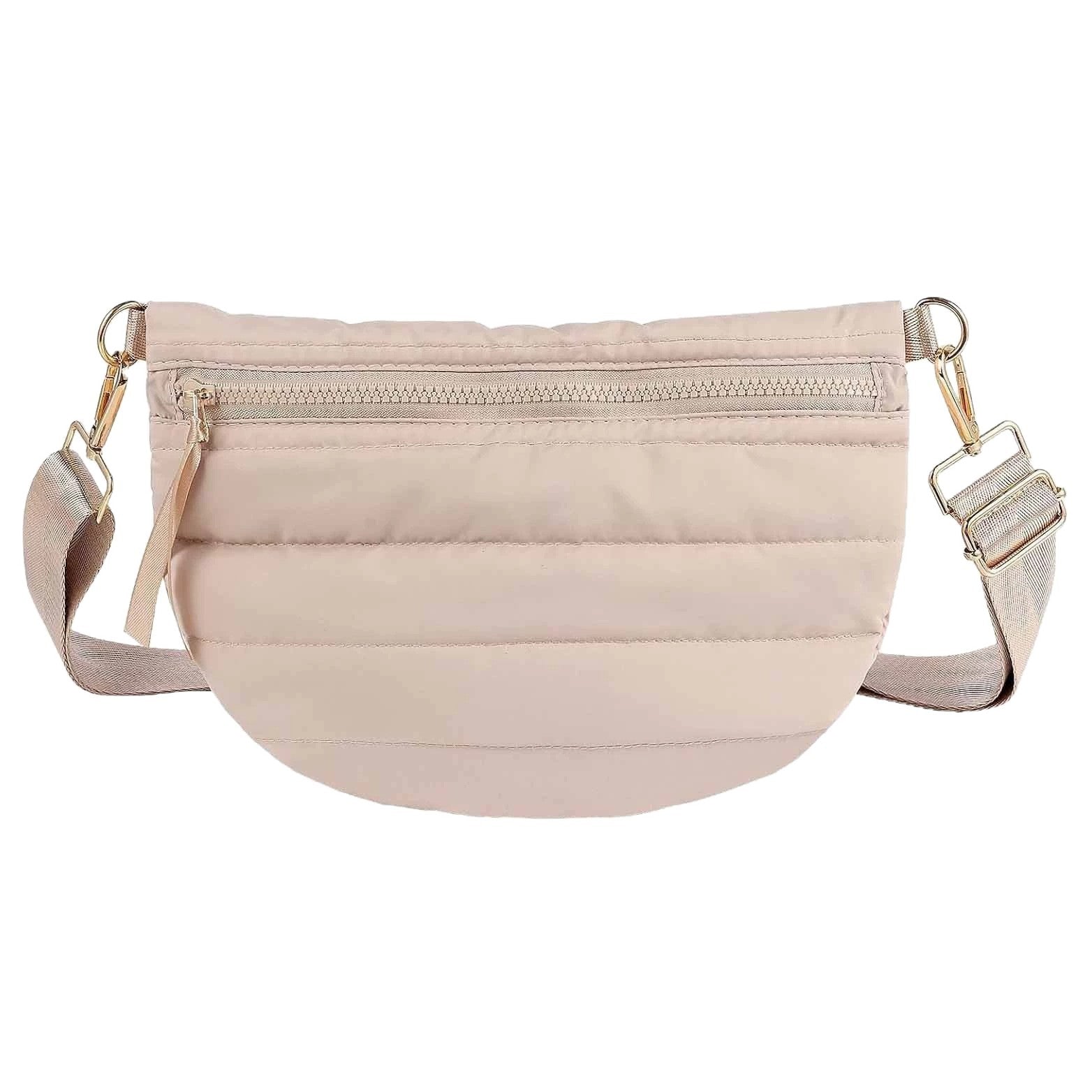 Sarah Express Quilted Dumpling Crossbody Bag Adjustable Strap